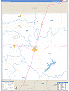 Haskell County Wall Map Basic Style