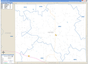 Hayes County Wall Map Basic Style
