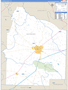 Haywood Wall Map Basic Style