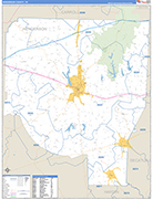 Henderson County Wall Map Basic Style