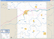 Henry County Wall Map Basic Style