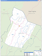 Highland County Wall Map Basic Style