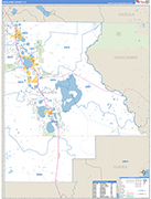 Highlands County Wall Map Basic Style