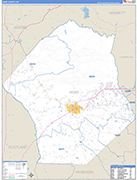 Hoke County Wall Map Basic Style
