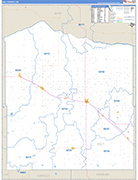 Holt County Wall Map Basic Style