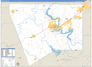 Hood County Wall Map Basic Style