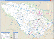 Howard County Wall Map Basic Style