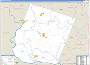 Howard County Wall Map Basic Style
