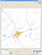 Howard County Wall Map Basic Style