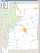 Howell County Wall Map Basic Style