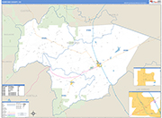 Huerfano Wall Map Basic Style