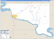 Hughes Wall Map Basic Style