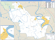 Iberville County Wall Map Basic Style