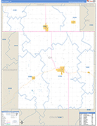 Ida County Wall Map Basic Style