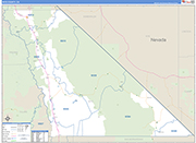 Inyo County Wall Map Basic Style
