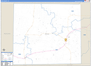 Irion County Wall Map Basic Style