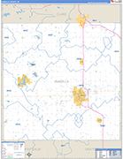 Isabella County Wall Map Basic Style