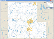Isanti County Wall Map Basic Style