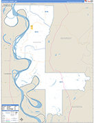 Issaquena County Wall Map Basic Style