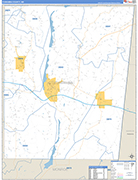 Itawamba County Wall Map Basic Style
