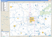 Jackson County Wall Map Basic Style