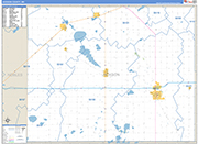 Jackson County Wall Map Basic Style