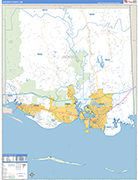 Jackson County Wall Map Basic Style