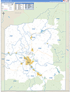 Jackson County Wall Map Basic Style