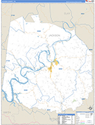 Jackson Wall Map Basic Style