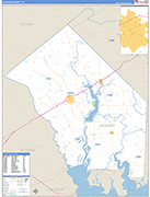 Jackson County Wall Map Basic Style