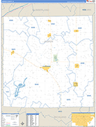 Jasper County Wall Map Basic Style