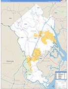 Jasper County Wall Map Basic Style