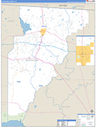 Jefferson County Wall Map Basic Style