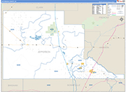Jefferson Wall Map Basic Style