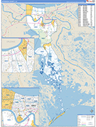 Jefferson County Wall Map Basic Style
