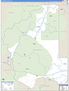 Jefferson County Wall Map Basic Style