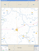 Jefferson County Wall Map Basic Style