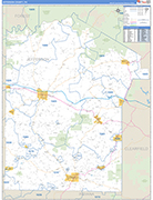 Jefferson Wall Map Basic Style