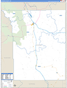 Johnson County Wall Map Basic Style