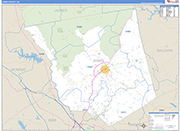 Jones County Wall Map Basic Style