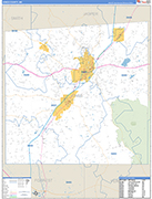 Jones County Wall Map Basic Style