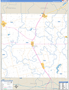 Jones County Wall Map Basic Style