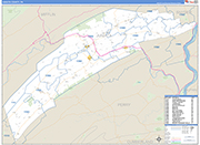 Juniata Wall Map Basic Style