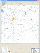 Kalkaska County Wall Map Basic Style