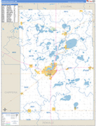 Kandiyohi County Wall Map Basic Style