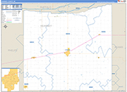 Kearney County Wall Map Basic Style