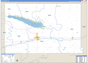 Keith County Wall Map Basic Style