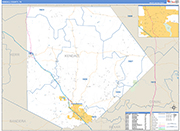 Kendall County Wall Map Basic Style