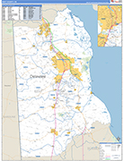 Kent County Wall Map Basic Style