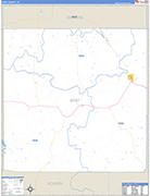 Kent County Wall Map Basic Style